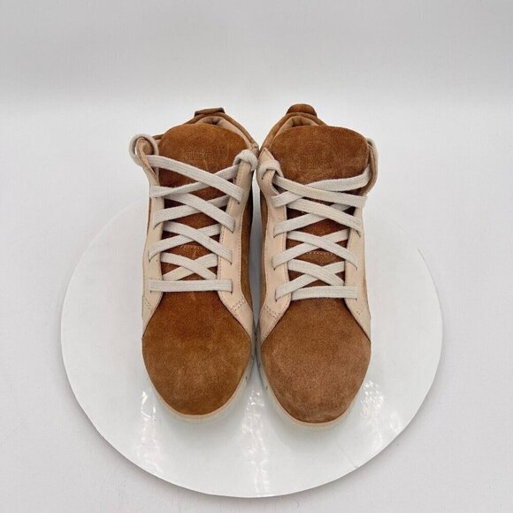 Samuel Hubbard Women Size 8.5 Brown Tan Suede Rubber Sole Lace Up Ankle Boot - Picture 3 of 14
